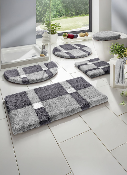 Wohnen - Badgarnitur mit rutschhemmender Rückseite, in Größe 100 (Vorleger halbrund, 50/ 80 cm) bis 112 (WC-Deckelbezug, 47/ 50 cm), in Farbe BEIGE-BRAUN Ansicht 16