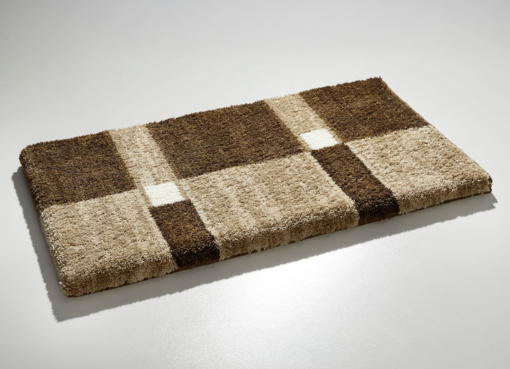 Wohnen - Badgarnitur mit rutschhemmender Rückseite, in Größe 100 (Vorleger halbrund, 50/ 80 cm) bis 112 (WC-Deckelbezug, 47/ 50 cm), in Farbe BEIGE-BRAUN Ansicht 11