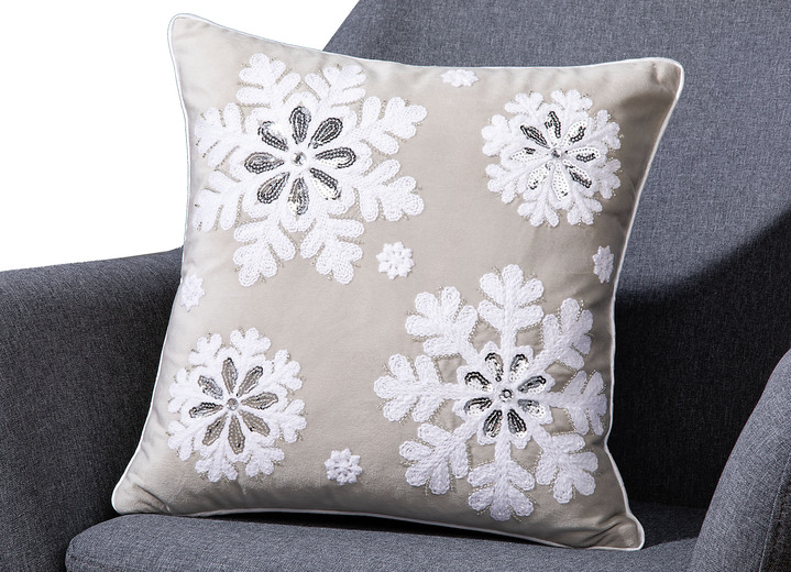 Weihnachtliche Dekorationen - Kissenbezug in Samtoptik, in Farbe ROT Ansicht 3