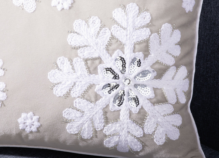 Weihnachtliche Dekorationen - Kissenbezug in Samtoptik, in Farbe ROT Ansicht 4