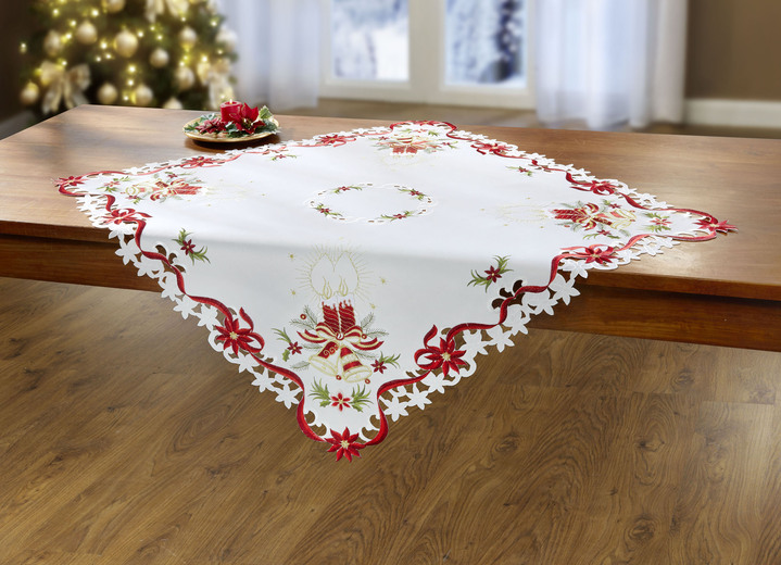 Heimtextilien - Festliche Tisch- und Raumdekoration, in Größe 101 (Deckchen, 35/ 50 cm) bis 404 (Kissenbezug, 40/ 40 cm), in Farbe SEKT-ROT-BUNT Ansicht 3