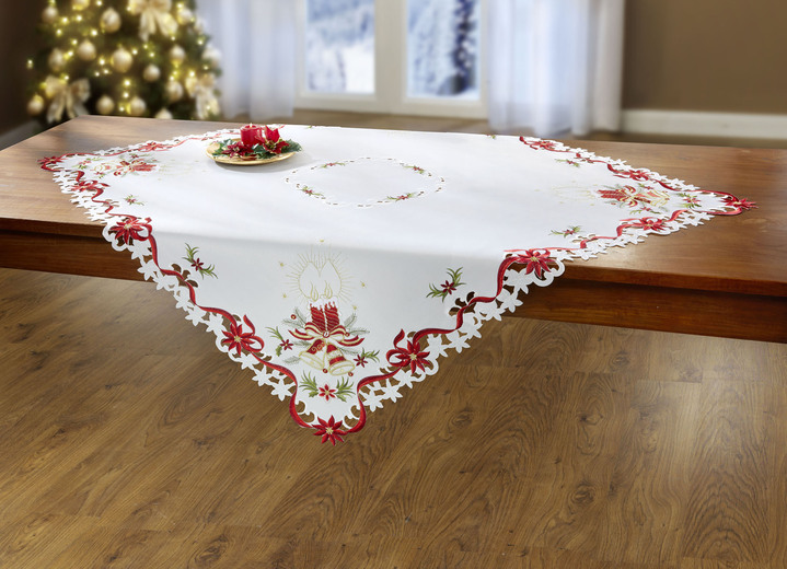 Heimtextilien - Festliche Tisch- und Raumdekoration, in Größe 101 (Deckchen, 35/ 50 cm) bis 404 (Kissenbezug, 40/ 40 cm), in Farbe SEKT-ROT-BUNT Ansicht 4