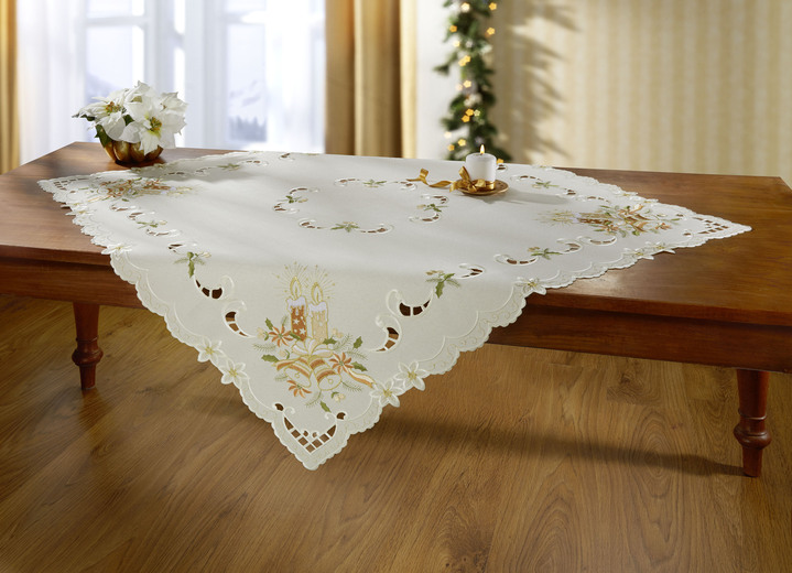 Heimtextilien - Liebevoll bestickte Tisch- und Raumdekoration, in Größe 130 (Deckchen oval, 30/ 45 cm) bis 404 (Kissenbezug, 40/ 40 cm), in Farbe MULTICOLOR Ansicht 9