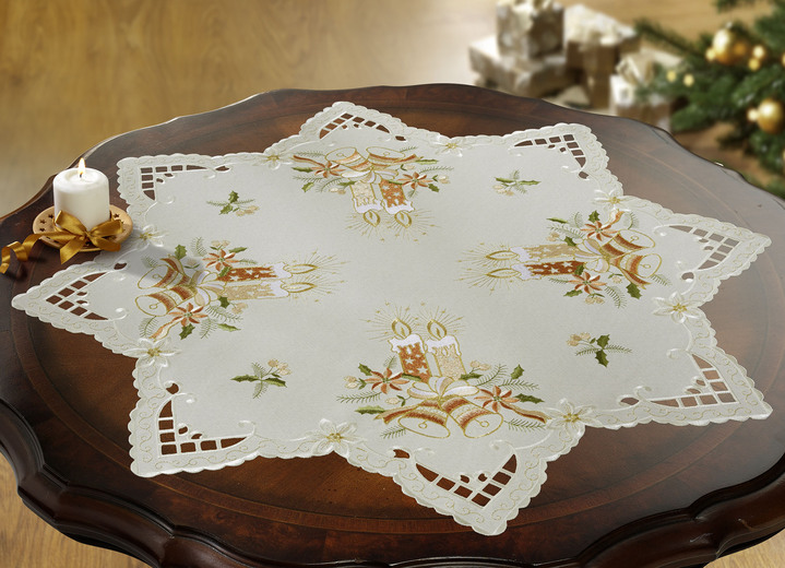 Heimtextilien - Liebevoll bestickte Tisch- und Raumdekoration, in Größe 130 (Deckchen oval, 30/ 45 cm) bis 404 (Kissenbezug, 40/ 40 cm), in Farbe MULTICOLOR Ansicht 7