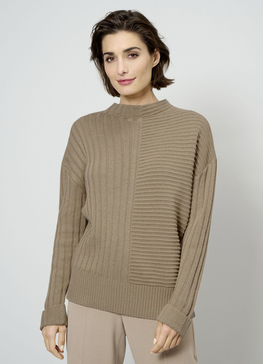 Langarm - Pullover mit Kaschmir , in Größe 038 bis 052, in Farbe CAMEL Ansicht 1