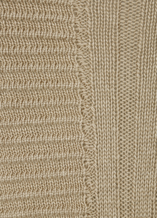 Langarm - Pullover mit Kaschmir , in Größe 038 bis 052, in Farbe CAMEL Ansicht 3