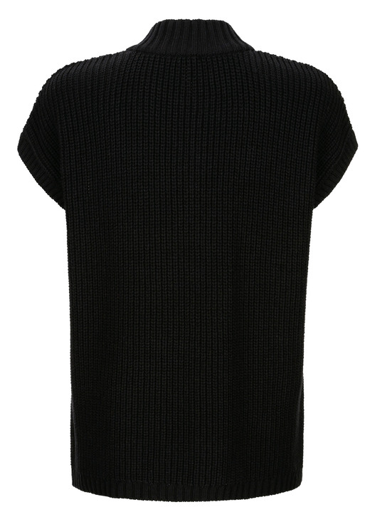 Kurzarm - Pullunder in Perlfang, in Größe 038 bis 052, in Farbe SCHWARZ Ansicht 4