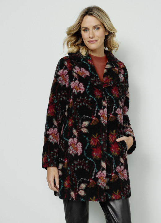 Jacken & Mäntel - Jacke mit Floralprint, in Größe 038 bis 052, in Farbe SCHWARZ-ROT-GELB Ansicht 1