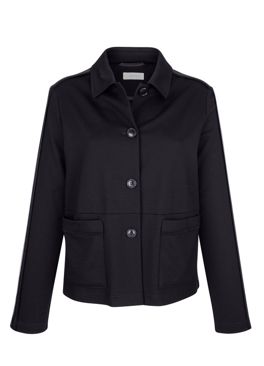 Blazer & Anzüge - Blazer mit Hemdkragen Ansicht 3 Blazer & Anzüge - Blazer mit Hemdkragen, in Größe 038 bis 046, in Farbe SCHWARZ Ansicht 3