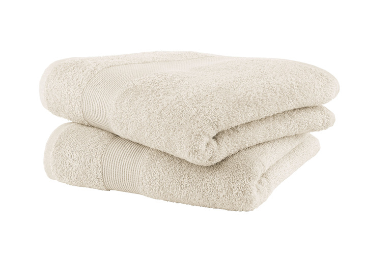 Frottier Handtücher - Kuschelige Frottier-Serie mit Bordüre, in Größe 200 (2 Handtücher, 50/100 cm) bis 210 (10-teiliges Sparset), in Farbe BLAU Ansicht 17