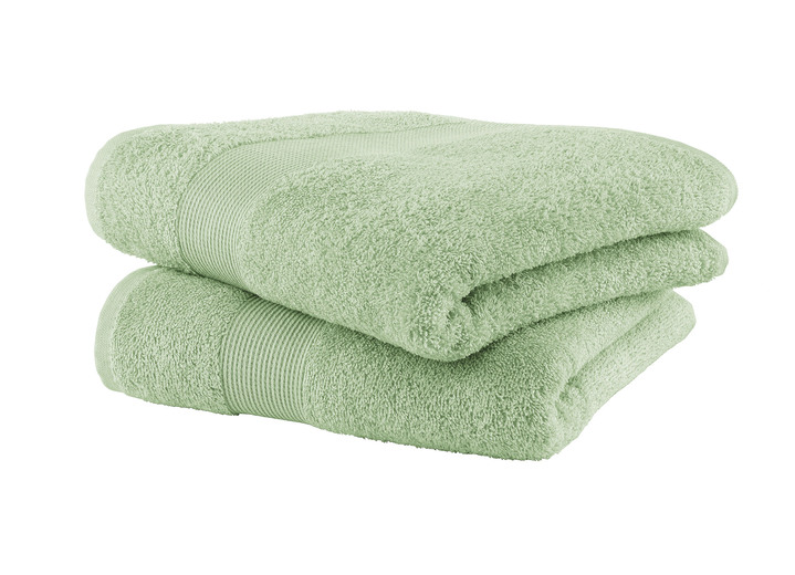 Frottier Handtücher - Kuschelige Frottier-Serie mit Bordüre, in Größe 200 (2 Handtücher, 50/100 cm) bis 210 (10-teiliges Sparset), in Farbe BLAU Ansicht 20