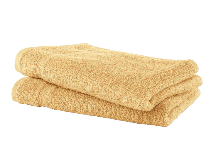 Frottier Handtücher - Kuschelige Frottier-Serie mit Bordüre, in Größe 200 (2 Handtücher, 50/100 cm) bis 210 (10-teiliges Sparset), in Farbe BLAU Ansicht 24