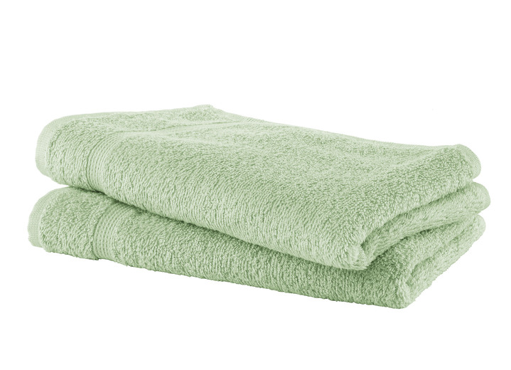 Frottier Handtücher - Kuschelige Frottier-Serie mit Bordüre, in Größe 200 (2 Handtücher, 50/100 cm) bis 210 (10-teiliges Sparset), in Farbe BLAU Ansicht 21