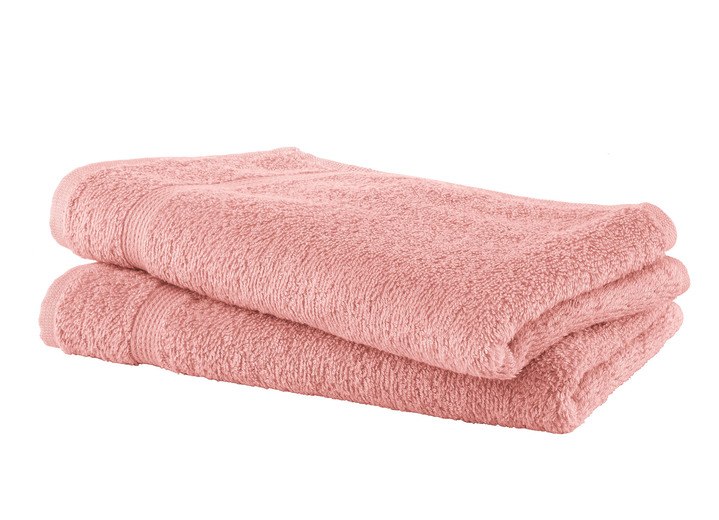 Frottier Handtücher - Kuschelige Frottier-Serie mit Bordüre, in Größe 200 (2 Handtücher, 50/100 cm) bis 210 (10-teiliges Sparset), in Farbe BLAU Ansicht 6