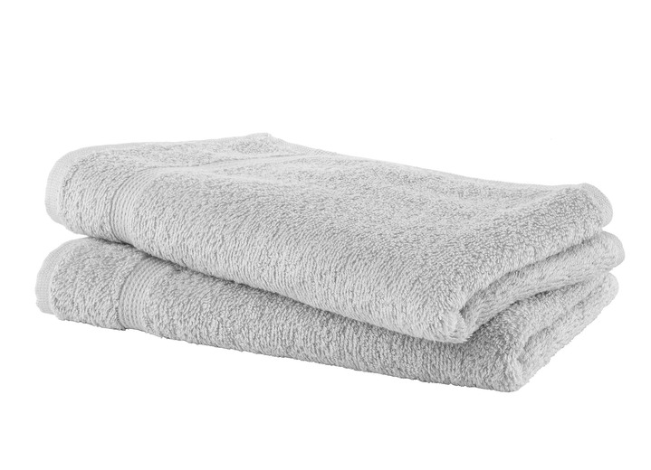 Frottier Handtücher - Kuschelige Frottier-Serie mit Bordüre, in Größe 200 (2 Handtücher, 50/100 cm) bis 210 (10-teiliges Sparset), in Farbe BLAU Ansicht 12