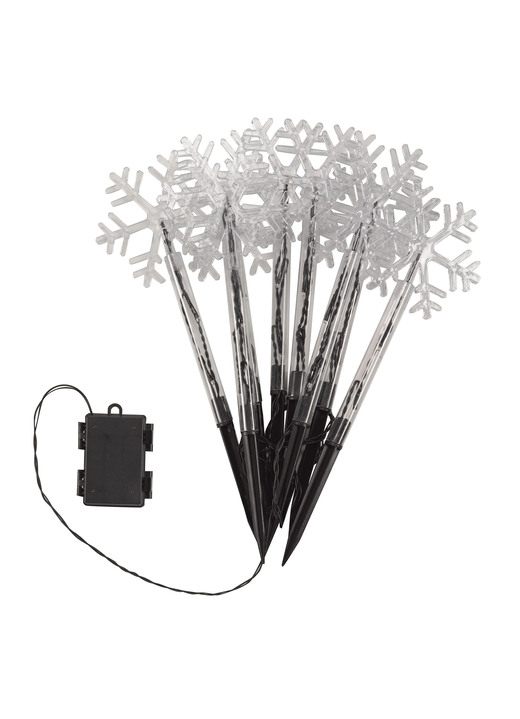 Garten - 8er Set Schneefocken Solarstecker, in Farbe WARMWEISS Ansicht 2