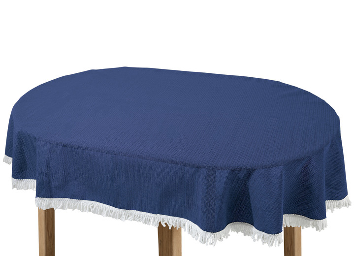 Gartentischdecken - Wind- und wetterfeste Gartentischdecke mit Fransenabschluss, in Größe 110 (Tischdecke, 110x140 cm) bis 190 (Tischdecke oval, 140x190 cm), in Farbe TANNE Ansicht 15