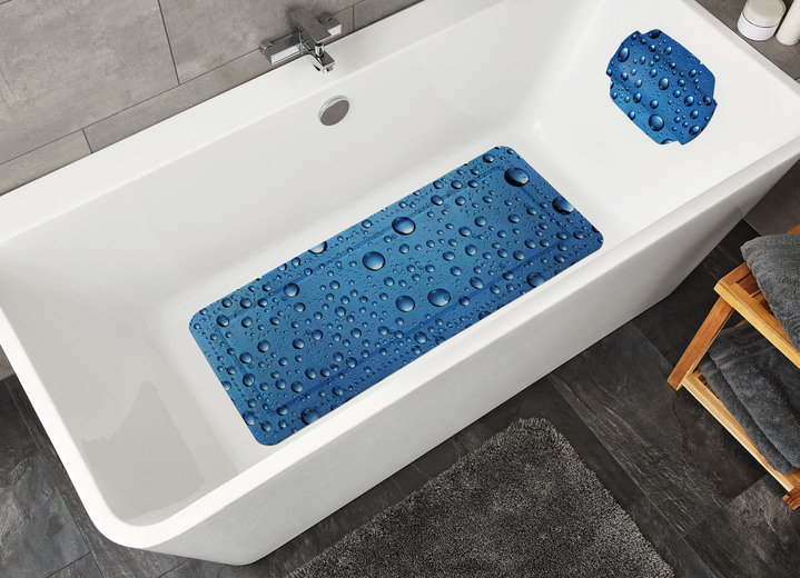 Badezimmeraccessoires - Sicherheits-Einlagen von Kleine Wolke, in Größe 300 (Duscheinlage, 55/55 cm) bis 302 (Nackenpolster, 32/22 cm), in Farbe BLAU Ansicht 5