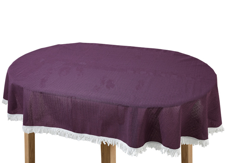 Gartentischdecken - Wind- und wetterfeste Gartentischdecke mit Fransenabschluss, in Größe 110 (Tischdecke, 110x140 cm) bis 190 (Tischdecke oval, 140x190 cm), in Farbe TANNE Ansicht 21