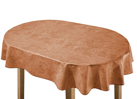 Gartentischdecken - Klassisch marmorierte Wachstuch-Tischdecke, in Größe 108 (Tischdecke, 80/ 80 cm) bis 220 (Tischdecke, oval, 155/220 cm), in Farbe BLAU – Farbe TERRA – Ansicht 