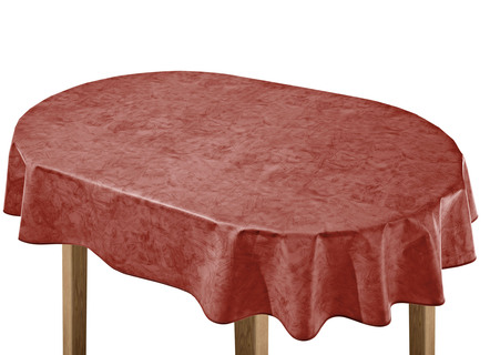 Gartentischdecken - Klassisch marmorierte Wachstuch-Tischdecke, in Größe 108 (Tischdecke, 80/ 80 cm) bis 220 (Tischdecke, oval, 155/220 cm), in Farbe BLAU – Farbe BORDEAUX – Ansicht 