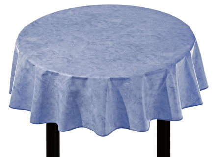 Gartentischdecken - Klassisch marmorierte Wachstuch-Tischdecke, in Größe 108 (Tischdecke, 80/ 80 cm) bis 220 (Tischdecke, oval, 155/220 cm), in Farbe BLAU – Farbe BLAU – Ansicht 