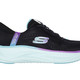Slipper & Schnürschuhe - SKECHERS Sneaker mit geformter Slip-Ins Fersenplatte, in Größe 036 bis 041, in Farbe EISGRAU-MULTICOLOR – Farbe SCHWARZ-MULTICOLOR – Ansicht 5