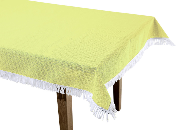 Gartentischdecken - Wind- und wetterfeste Gartentischdecke mit Fransenabschluss, in Größe 110 (Tischdecke, 110x140 cm) bis 190 (Tischdecke oval, 140x190 cm), in Farbe TANNE Ansicht 22