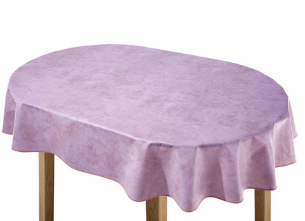 Gartentischdecken - Klassisch marmorierte Wachstuch-Tischdecke, in Größe 108 (Tischdecke, 80/ 80 cm) bis 220 (Tischdecke, oval, 155/220 cm), in Farbe BLAU – Farbe FLIEDER – Ansicht 