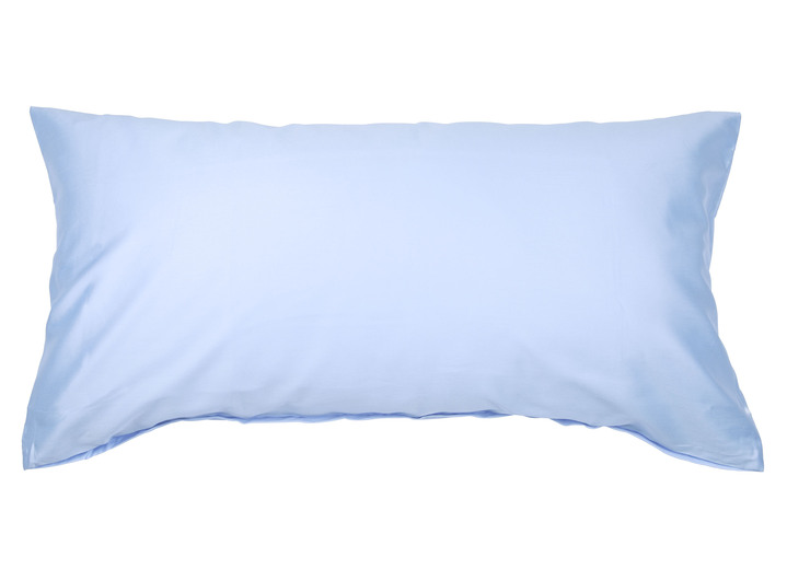 Dekokissen & Hüllen - Hochwertige Mako-Satin-Kissenbezüge mit Reißverschluss, in Größe 121 (2 Kissenbezüge, 40/80 cm) bis 125 2 (Kissenbezüge, 40/60 cm), in Farbe HELLBLAU Ansicht 9