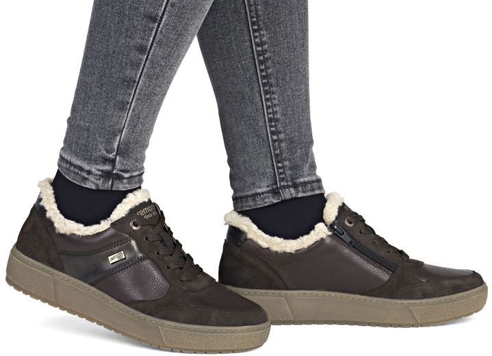 Slipper & Schnürschuhe - Remonte, bequeme Damen-Sneaker, Winterschuhe, Weite G, mit herausnehmbarem Fußbett, in Größe 036 bis 042, in Farbe BEIGE Ansicht 11