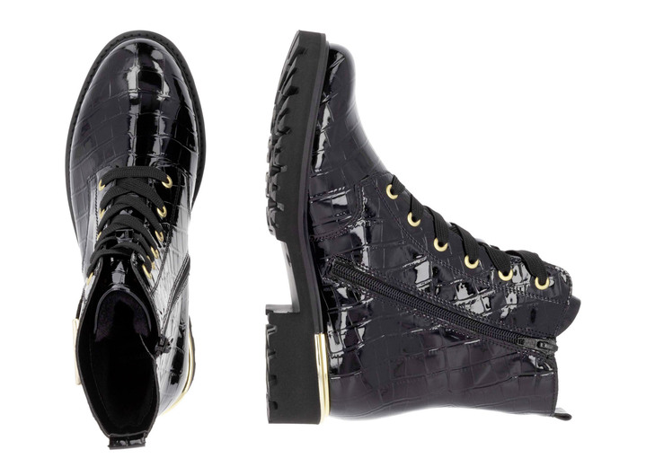 Stiefel & Stiefeletten - Remonte, stylische Damen-Stiefeletten, Winterschuhe, Weite G, mit herausnehmbarem Fußbett, in Größe 036 bis 042, in Farbe SCHWARZ-GOLD Ansicht 9