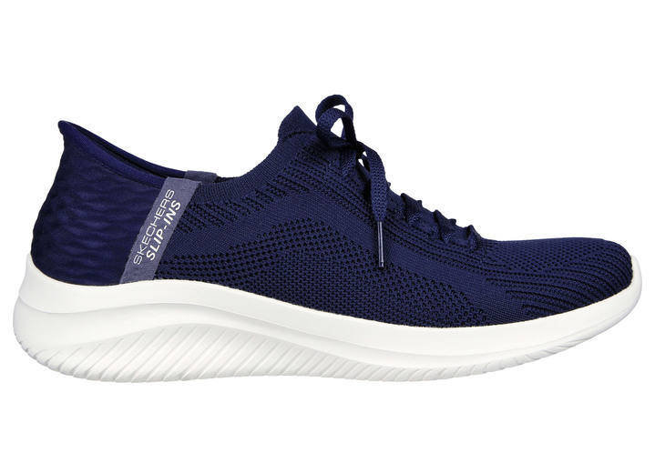Slipper & Schnürschuhe - SKECHERS, sportliche Damen-Sneaker, mit geformter Slip-Ins Fersenplatte, in Größe 036 bis 041, in Farbe MARINE Ansicht 5