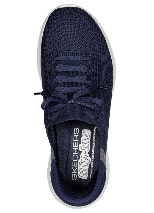 Slipper & Schnürschuhe - SKECHERS, sportliche Damen-Sneaker, mit geformter Slip-Ins Fersenplatte, in Größe 036 bis 041, in Farbe MARINE Ansicht 2