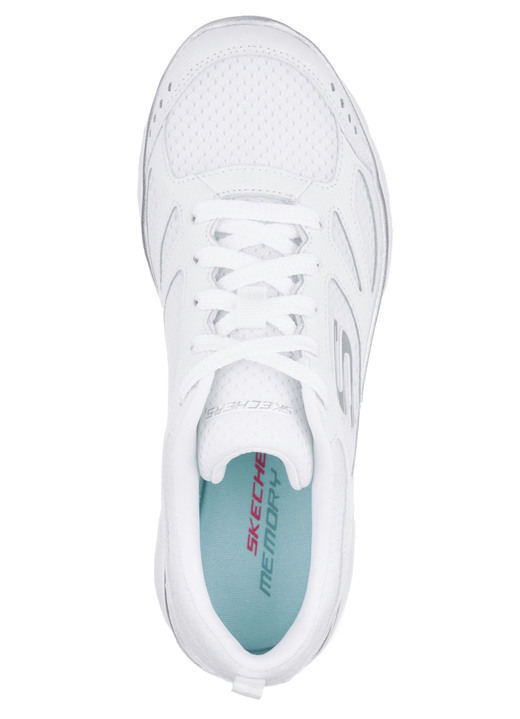 Slipper & Schnürschuhe - SKECHERS, sportliche Damen-Sneaker, mit Nappaleder-Besätzen, in Größe 036 bis 041, in Farbe SCHWARZ Ansicht 6