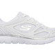Slipper & Schnürschuhe - SKECHERS, sportliche Damen-Sneaker, mit Nappaleder-Besätzen, in Größe 036 bis 041, in Farbe WEISS-SILBER – Farbe WEISS-SILBER – Ansicht 1