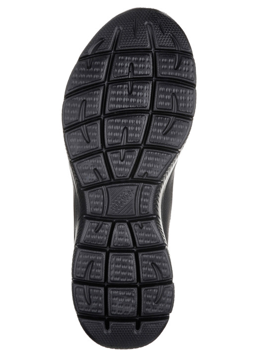 Slipper & Schnürschuhe - SKECHERS, sportliche Damen-Sneaker, mit Nappaleder-Besätzen, in Größe 036 bis 041, in Farbe SCHWARZ Ansicht 3