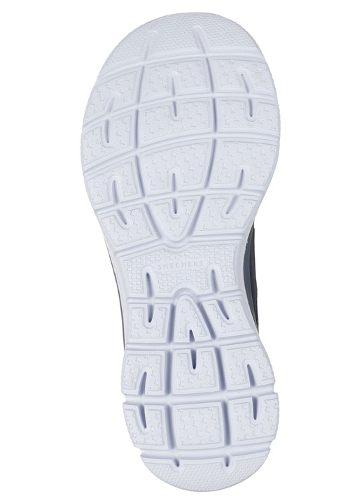 Slipper & Schnürschuhe - SKECHERS, stylische Damen-Sneaker, mit geformter Slip-Ins Fersenplatte, in Größe 036 bis 042, in Farbe DUNKELBLAU-SILBER Ansicht 3