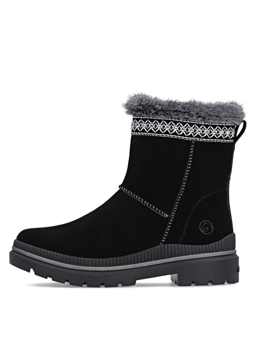 Stiefel & Stiefeletten - Remonte, gefütterte Damen-Stiefeletten, Winterschuhe, Weite G, mit Lammfell, in Größe 036 bis 042, in Farbe SCHWARZ Ansicht 6