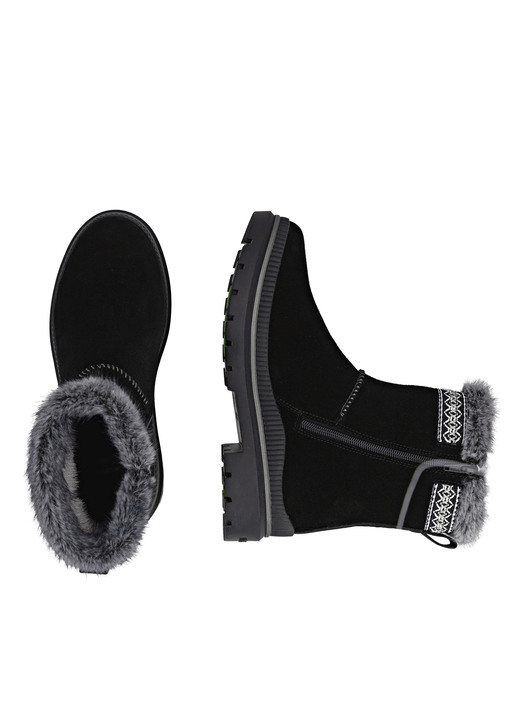 Stiefel & Stiefeletten - Remonte, gefütterte Damen-Stiefeletten, Winterschuhe, Weite G, mit Lammfell, in Größe 036 bis 042, in Farbe SCHWARZ Ansicht 7