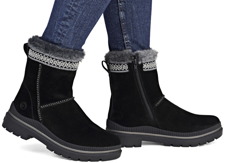 Stiefel & Stiefeletten - Remonte, gefütterte Damen-Stiefeletten, Winterschuhe, Weite G, mit Lammfell, in Größe 036 bis 042, in Farbe SCHWARZ Ansicht 8