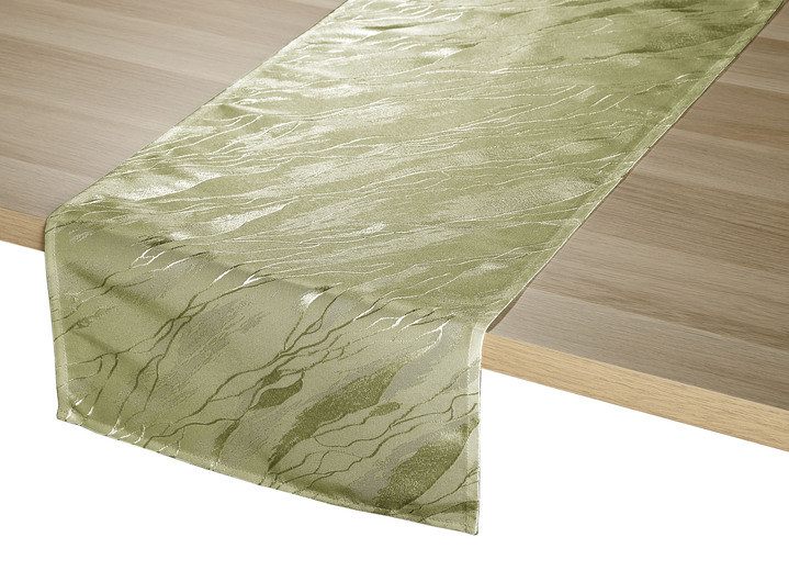 Tischdecken - Dezente Tischdecke in Marmor-Optik, in Größe 100 (Läufer, 40/150 cm) bis 404 (Kissenbezug, 40/ 40 cm), in Farbe BLAU Ansicht 5