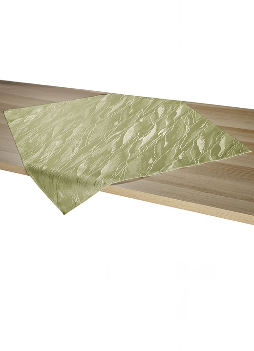 Tischdecken - Dezente Tischdecke in Marmor-Optik, in Größe 100 (Läufer, 40/150 cm) bis 404 (Kissenbezug, 40/ 40 cm), in Farbe BLAU Ansicht 6