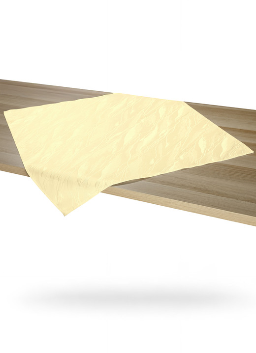 Tischdecken - Dezente Tischdecke in Marmor-Optik, in Größe 100 (Läufer, 40/150 cm) bis 404 (Kissenbezug, 40/ 40 cm), in Farbe BLAU Ansicht 10