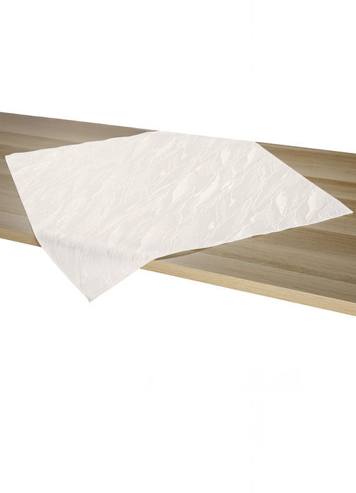 Tischdecken - Dezente Tischdecke in Marmor-Optik, in Größe 100 (Läufer, 40/150 cm) bis 404 (Kissenbezug, 40/ 40 cm), in Farbe BLAU Ansicht 14