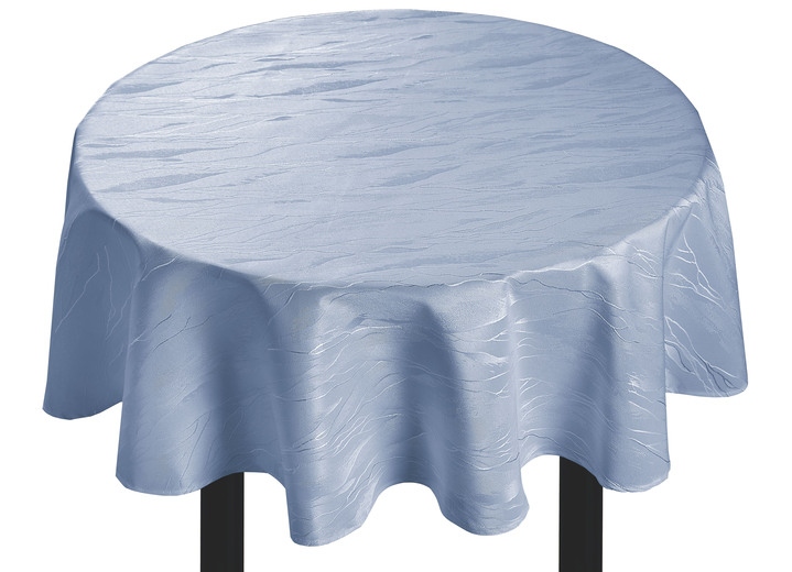 Tischdecken - Dezente Tischdecke in Marmor-Optik, in Größe 100 (Läufer, 40/150 cm) bis 404 (Kissenbezug, 40/ 40 cm), in Farbe BLAU Ansicht 15