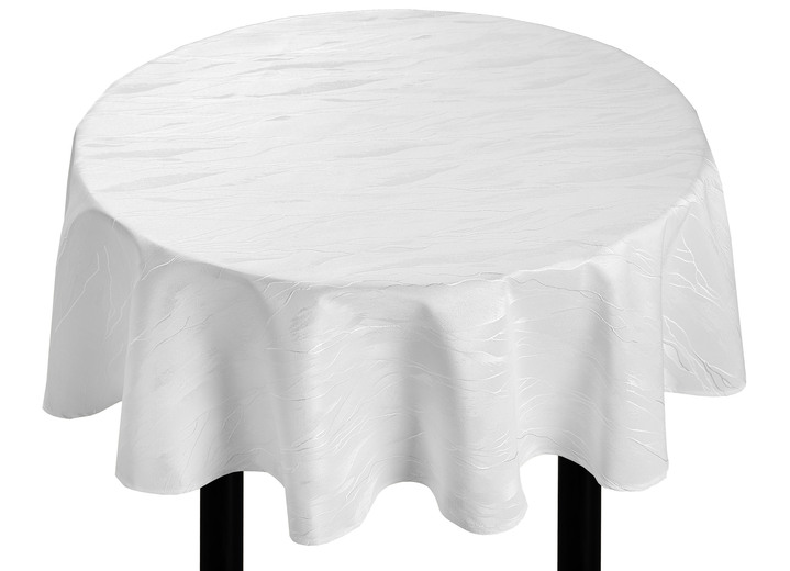 Tischdecken - Dezente Tischdecke in Marmor-Optik, in Größe 100 (Läufer, 40/150 cm) bis 404 (Kissenbezug, 40/ 40 cm), in Farbe BLAU Ansicht 18