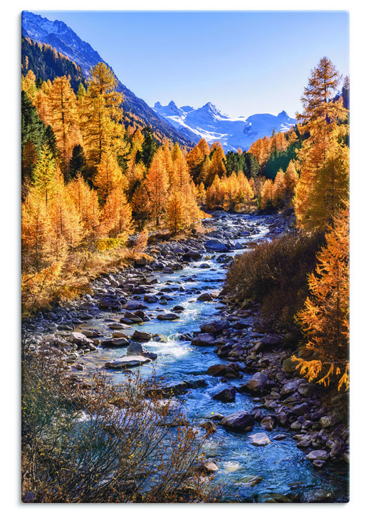 Landschaft - Hochwertiges in Digitaldruck gefertigtes Leinwandbild, in Farbe BUNT Ansicht 2