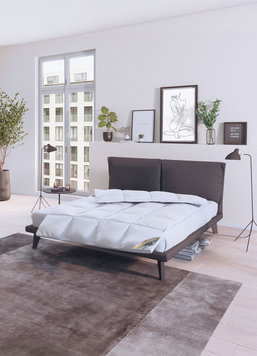 Bettwaren - Herrlich warme Daunendecken-Serie Winterträume von Spessarttraum, in Größe 103 (Bett 135/200 cm) bis 403 (mit gratis Schneeeule, 2x 135/200 cm + 2x 80/80 cm), in Farbe WEISS, in Ausführung WINTERTRAUM – MEDIUM Ansicht 2