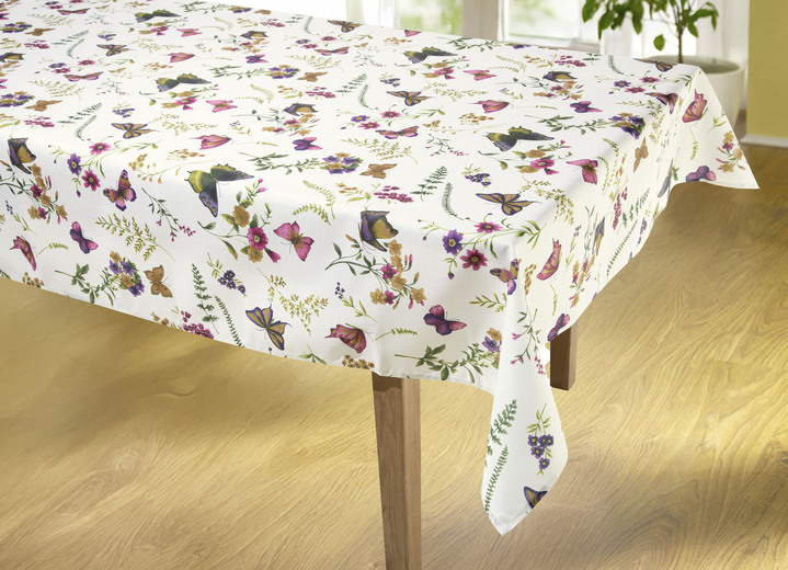 Heimtextilien - Frühlingshaft bedruckte Tisch- und Raumdekoration Ansicht 6 Heimtextilien - Frühlingshaft bedruckte Tisch- und Raumdekoration, in Größe 146 (Läufer, 40x140 cm) bis 450 (Stuhlkissen, 42x 42 cm), in Farbe CREMÉ/BUNT Ansicht 6